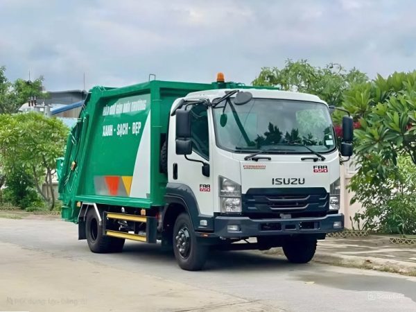 Xe Ô Tô Cuốn Ép Chở Rác 9m3 Isuzu FRR650