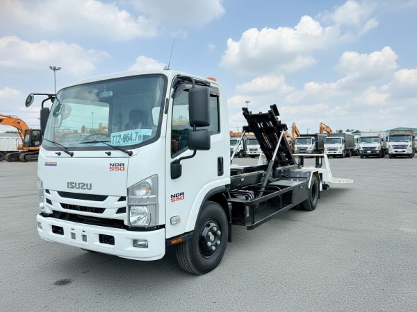 Xe cứu hộ sàn trượt Isuzu NQR550 Euro 5 | Sàn trượt sát đất 6.2m