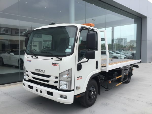 Xe cứu hộ sàn trượt Isuzu NPR400 | Sàn trượt sát đất 5.1m Euro 5