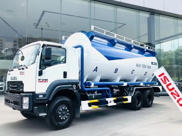 Xe xi téc bồn chở cám 24m3 Isuzu FVM1500 | Bồn thổi khí nén
